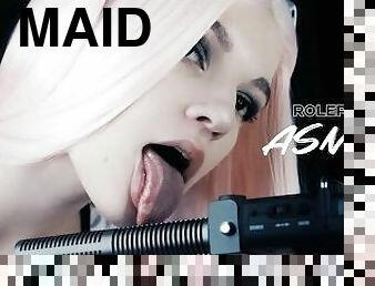 ASMR - MAID WILL CLEAN YOU?LICKING 2 MIC, EARS EATING, MASSAGE, TRIGGERS?SOLY ASMR