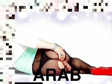 Moroccan cute crossdresser play solo