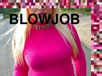 rumpe, svær, utendørs, offentlig, amatør, blowjob, svart, pov, hore, facial