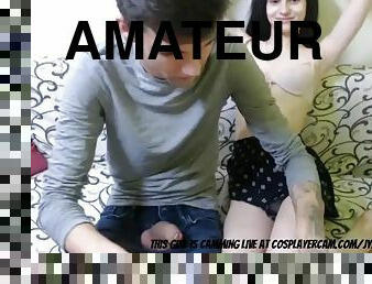 amateur, fellation, sur-le-visage, webcam, sucer