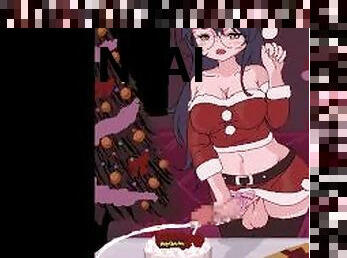 chorro-de-corrida, lesbiana, corrida, anime, hentai, navidad