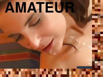 amatør, blowjob, cumshot, compilation, massiv