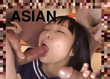 asiatique, masturbation, fellation, ados, hardcore, japonais, secousses, ados-asiatique