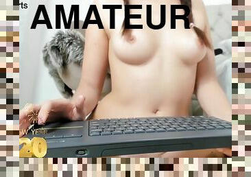 chatte-pussy, amateur, babes, doigtage, jeune-18, horny, webcam, solo