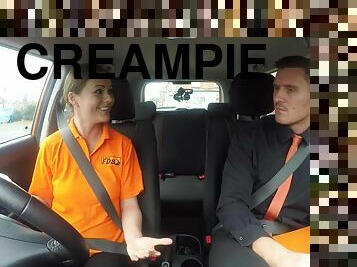 Fake Driving School - Backseat Oral Intercourse And Deep Creampie 1