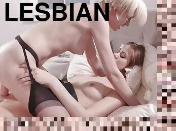 lésbicas, estrela-porno, loira