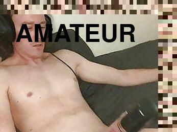 masturbation, maigre, amateur, énorme-bite, jouet, gay, maison, secousses, américaine, bite