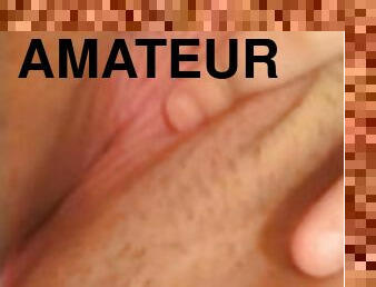 masturbation, chatte-pussy, amateur, ados, belle-femme-ronde, serrée, solo, humide