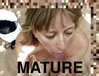 grand-mère, en-plein-air, mature, ejaculation-sur-le-corps, granny, énorme-bite, milf, ados, branlette, double