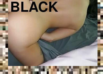 Being stroked by daddy’s black cock like a whore