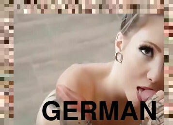 German Tattooed Bitch Has Sex After Shower