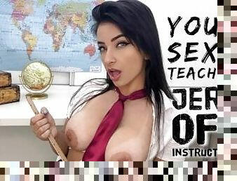 Roleplay your sexy latina teacher dirty talking and giving a jerk off instructions JOI class to you