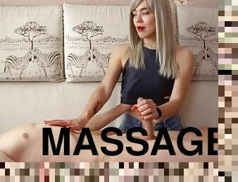 brudar, cumshot, hemmagjord, avrunkning, massage, flickvän, blond, kuk