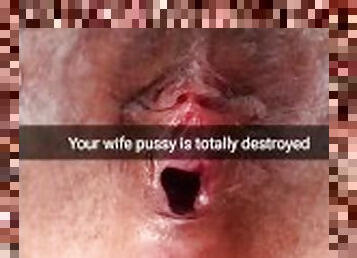Your wife pussy is totally destroyed by a small fat dick - Cuckold Captions