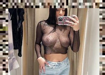 See through lingerie try on on tour