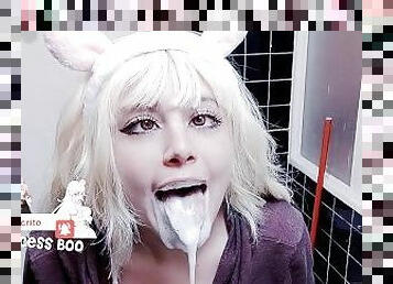 ?????????? Toothbrushing w a lot of foam ???? + ahegao ????