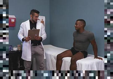 Black man falls for his energized doctor with a big dick