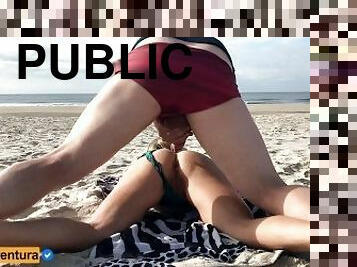 Compilation of Sex and cumshots on the public beach