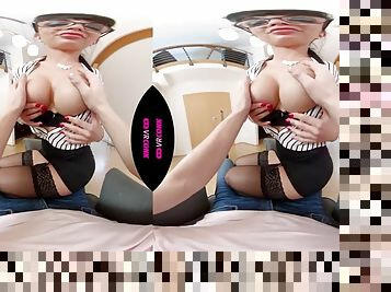 VR Conk Sexy MILF In Stockings Makes Your Cock Really Hard VR Porn