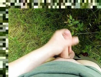 masturbation, en-plein-air, public, amateur, cam, voyeur, secousses, attrapée, solo