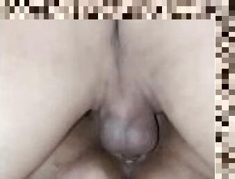 amateur, dubur, perempuan-jelita, milfs, orang-latina, creampie, punggung, rambut-perang