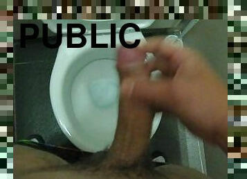 Old footage from public toilet quick wank