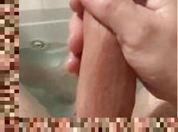 Cumming in the bath