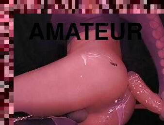 Anal silicone dildo whip rods long 50cm fuck myself with my biggest dildo for first time ???? 4k