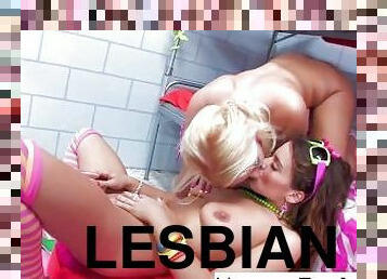 Beautiful and Horny Lesbian Babes Love Fucking