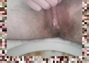 klitoris, pissing, pussy, amatør, toalett, fetisj, alene