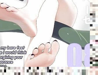 gros-nichons, masturbation, pieds, secousses, ejaculation, anime, hentai, seins, femme-dominatrice