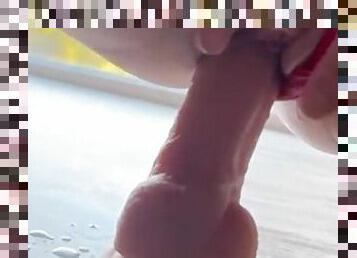 masturbieren, orgamus, russin, spritzen, dilettant, anal-sex, babe, creampie, dildo, glied