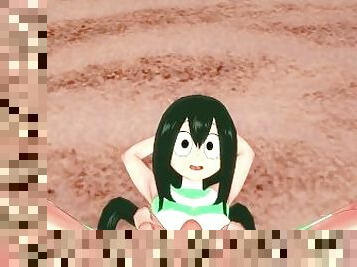 Tsuyu Asui Gives You a Footjob At The Beach! My Hero Academia Feet POV