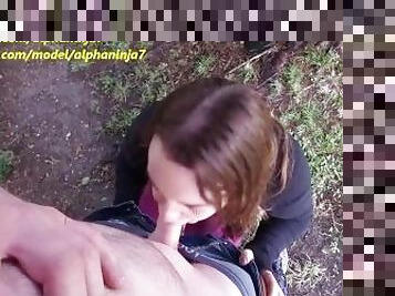 He Gets a Nice Blowjob in the Park