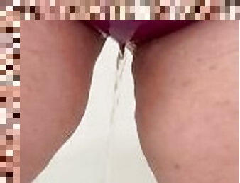 cul, masturbation, pisser, enceintes, chatte-pussy, femme, amateur, maman, belle-femme-ronde, culotte