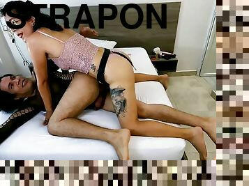 masturbación, arnés, esposa, anal, masaje, mexicano, casada, hotel, dominación-femenina