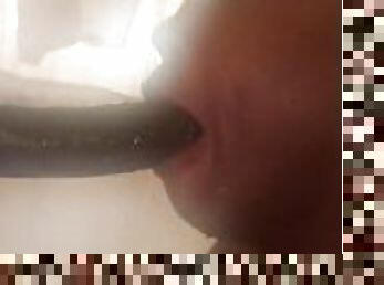 12-8-2023 Shower Deepthroat on 11 inch dildo