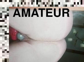 chatte-pussy, amateur, anal, fétiche, solo, géant, insertion