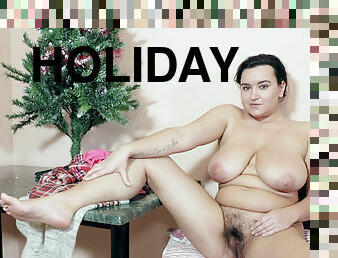 Ramira Strips Naked By Her Holiday Tree