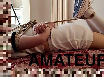 asiatique, amateur, japonais, bdsm, bas, bâillonnement, bondage, exotique, domination, brunette