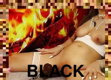 Horny lady loves big black dick