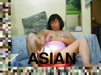 asiatique, masturbation, amateur, granny, jouet, hardcore, webcam