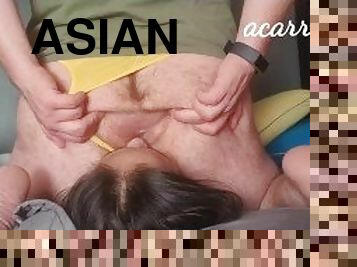 asiatisk, hårete, amatør, hardcore, fetisj, ansiktsitting, liten, dominans