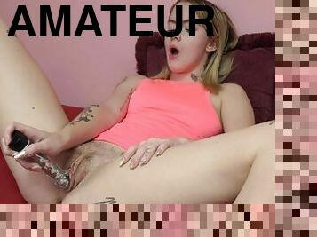 onani, amatør, teenager, legetøj, hjemmelavet, liderlig, blond, knepning-fucking, dildo, skede