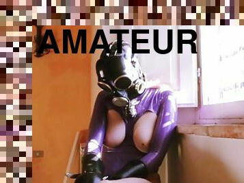 onani, orgasme, amatør, bdsm, fetish, latex, solo, bondage, maske