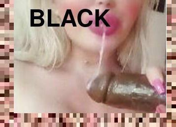 Suking big black jucy cock