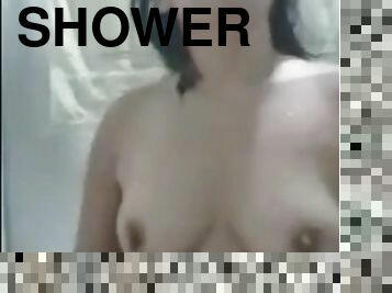 Filipina taking a shower