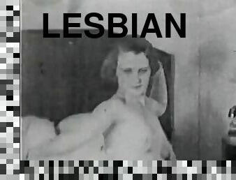Hot lesbian loves her big dildo 1920s time