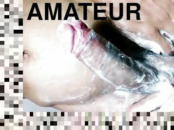 mandi, besar-huge, mastubasi, amatir, cumshot-keluarnya-sperma, handjob-seks-dengan-tangan-wanita-pada-penis-laki-laki, sentakkan, mandi-shower, ruang-olahraga, penis