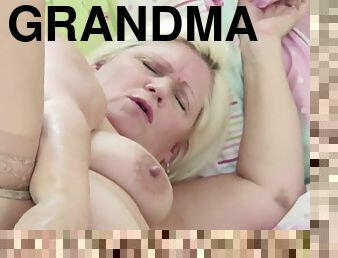Real grandma makes her first porn video